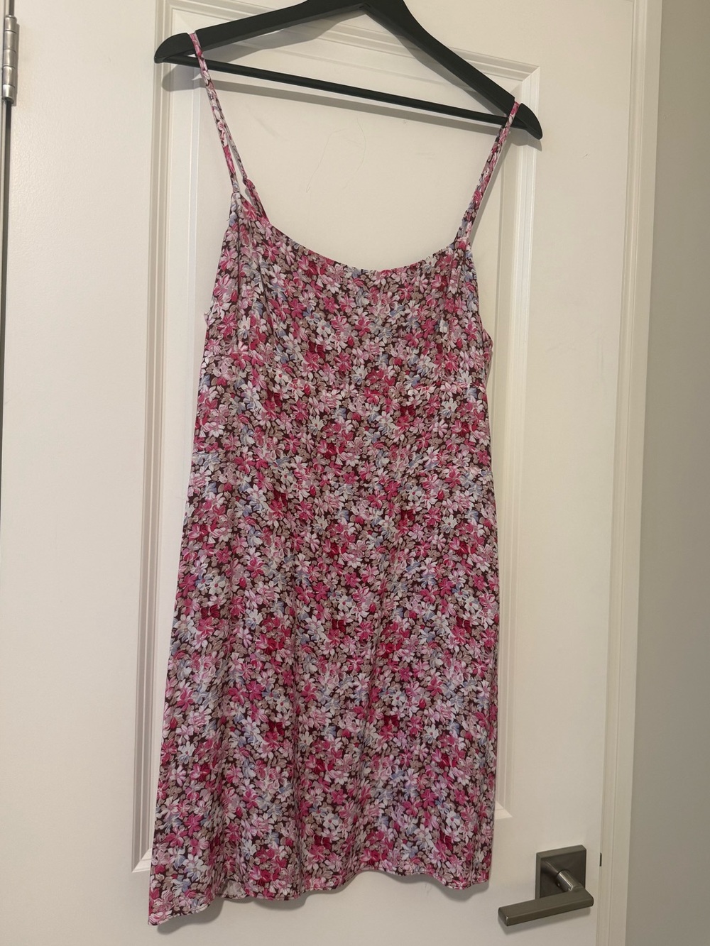Sunday Best Pink Floral Slip Dress with Spaghetti Straps